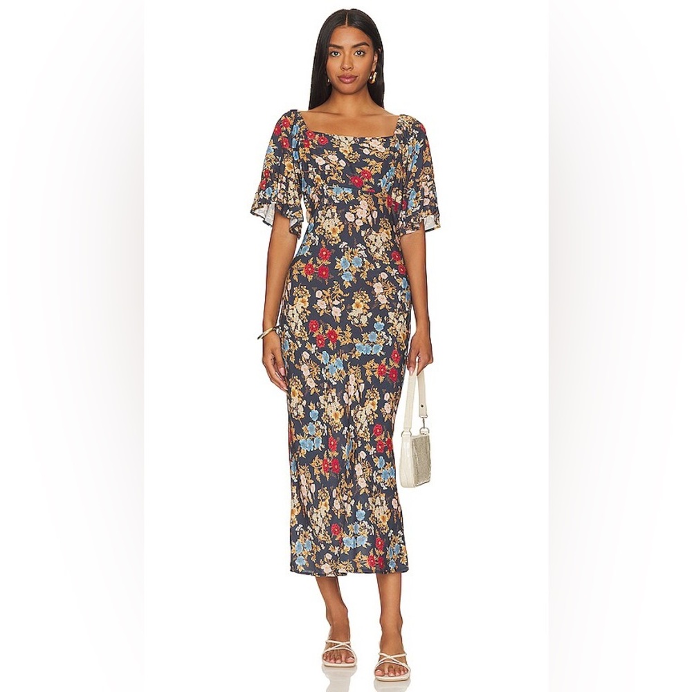 SPELL Flora Midi Dress in Mystic